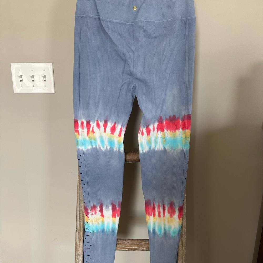 Spiritual Gangster Tie-Dye Leggings - Blue and Multicolor
